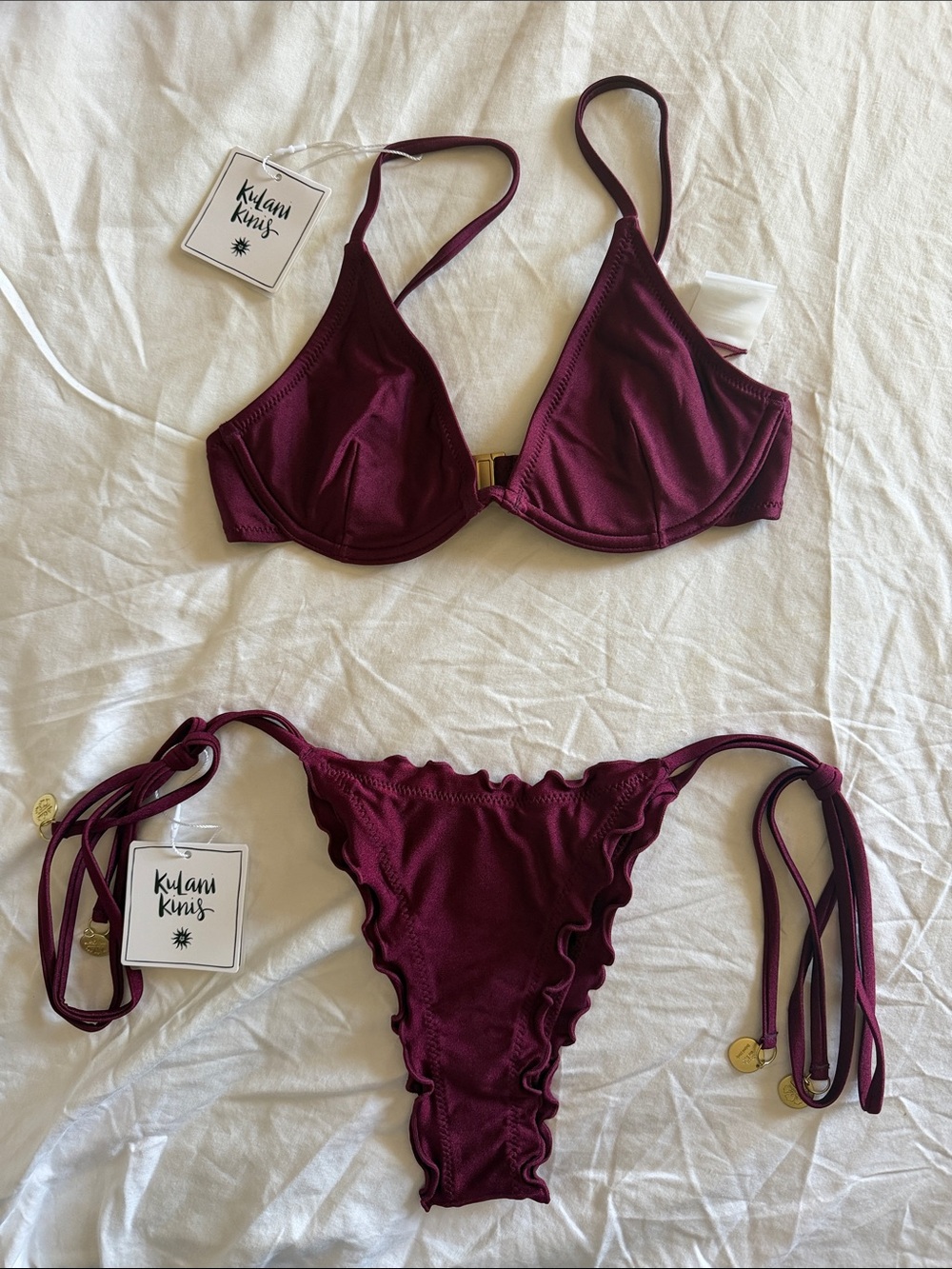 Kulani Kinis Sangria Set NWT Small top Medium Bottom